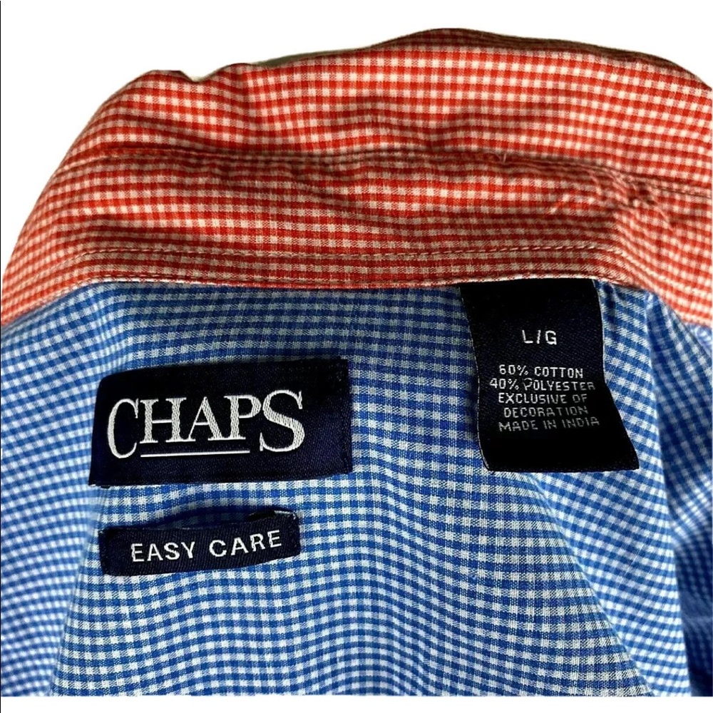 Chaps Multicolor Block Check Button Down Shirt - image 8